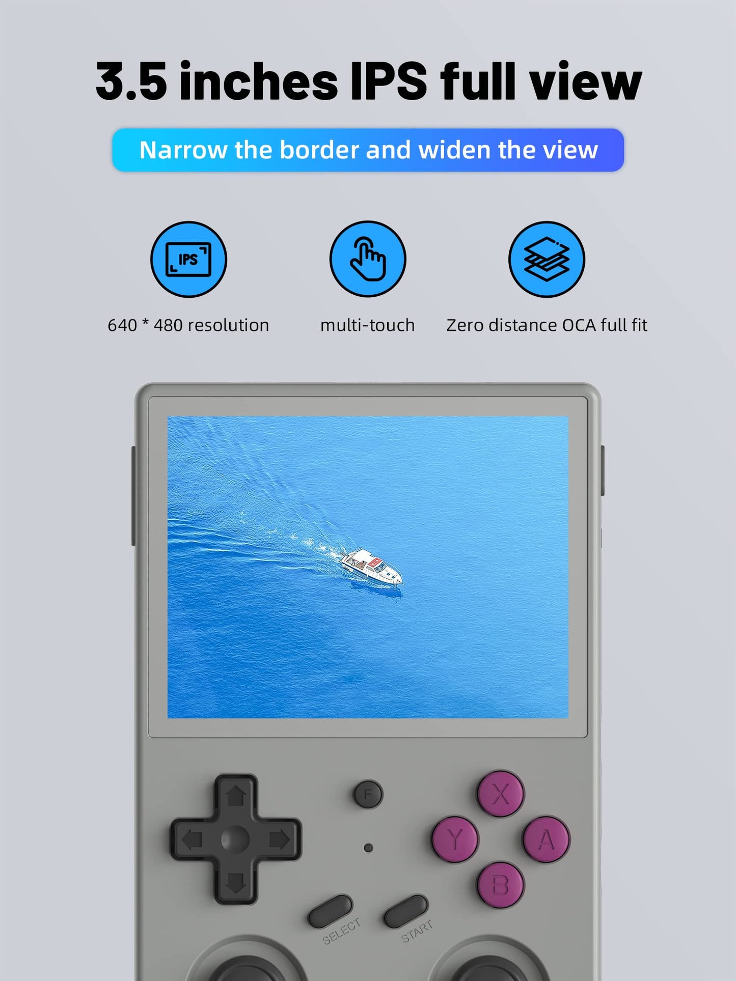 RG353VS Retro Linux System Video Handheld Game Console 3.5" IPS Screen RK3566 64bit Game Player 64G TF Card Built-in 4450 Classic Games Bluetooth 4.2 and 5G WiFi