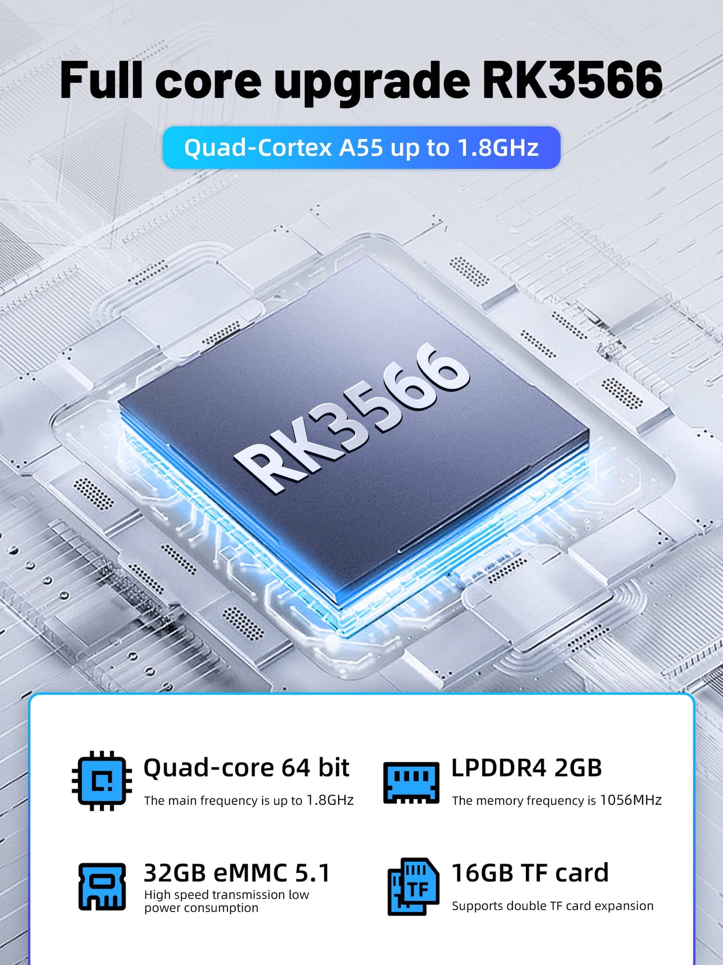 RG353VS Retro Linux System Video Handheld Game Console 3.5" IPS Screen RK3566 64bit Game Player 64G TF Card Built-in 4450 Classic Games Bluetooth 4.2 and 5G WiFi